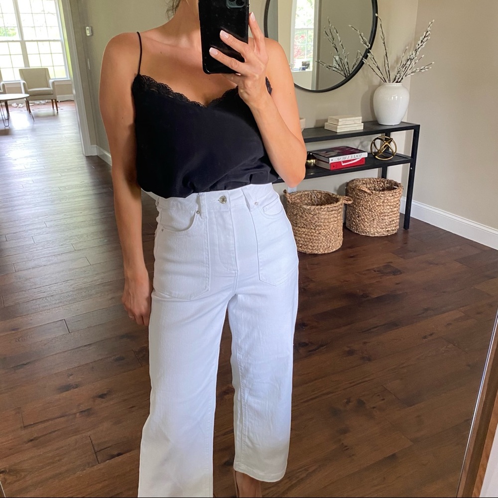 White Wide Leg denim - Picture 6 of 10